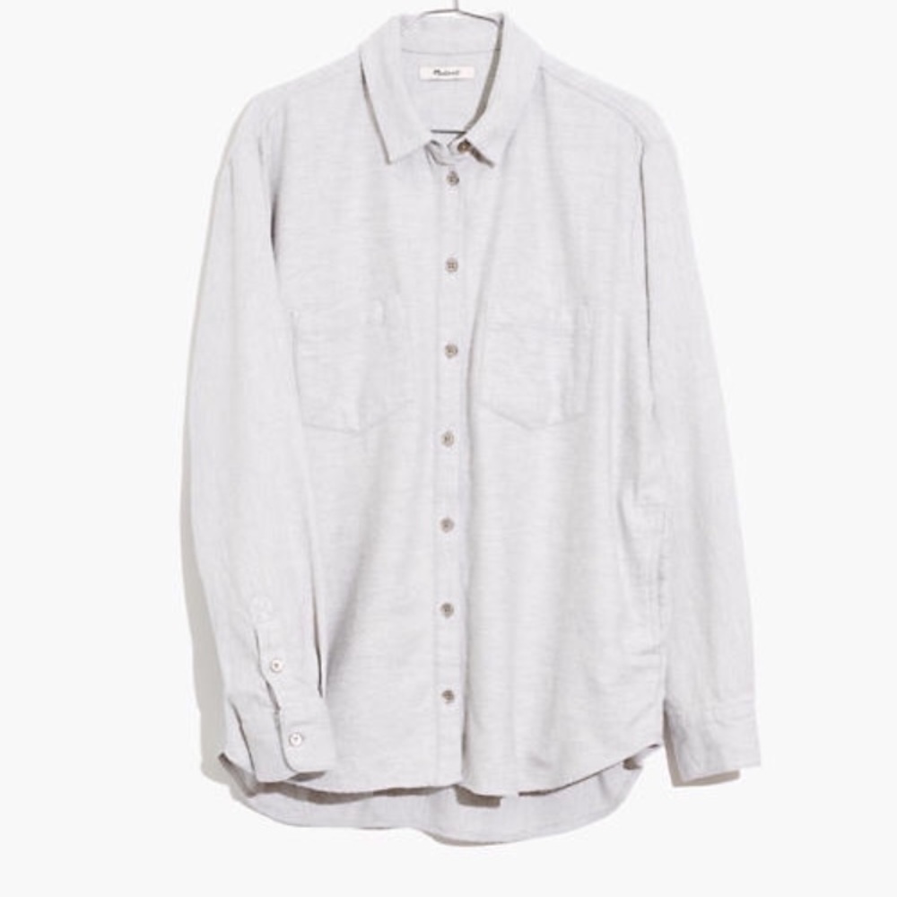 Madewell Sunday flannel in Light grey